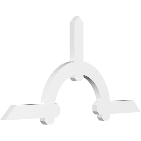 Ekena Millwork Ericson Architectural Grade PVC Gable Bracket, 60"W x 30"H x 2"D x 4"F, 12/12 Pitch GBP060X30X0204ERI00